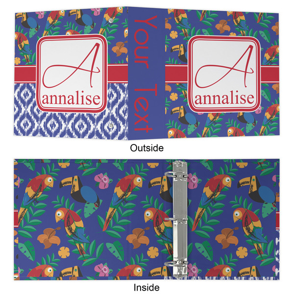 Parrots & Toucans 3 Ring Binders - Full Wrap - 2" - APPROVAL