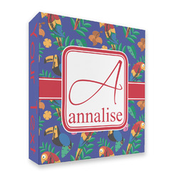 Parrots & Toucans 3 Ring Binder - Full Wrap - 2" (Personalized)