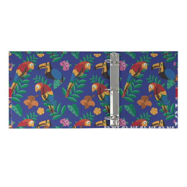 Parrots & Toucans 3 Ring Binders - Full Wrap - 2" - OPEN INSIDE