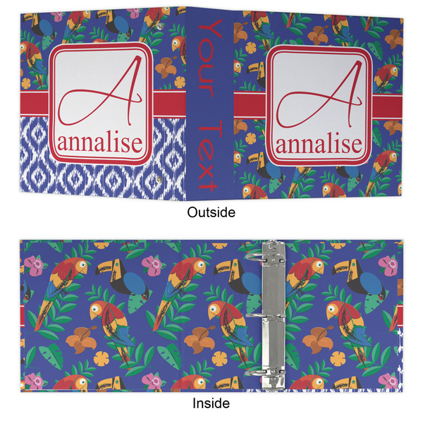 Parrots & Toucans 3 Ring Binders - Full Wrap - 3" - APPROVAL