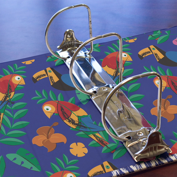 Parrots & Toucans 3 Ring Binders - Full Wrap - 3" - DETAIL
