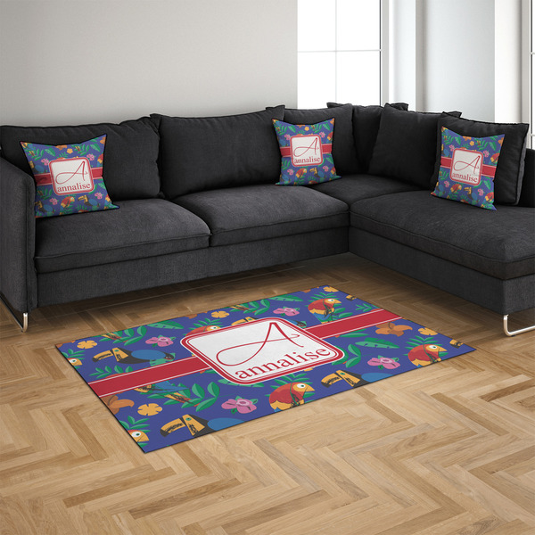 Parrots & Toucans 4'x6' Indoor Area Rugs - IN CONTEXT