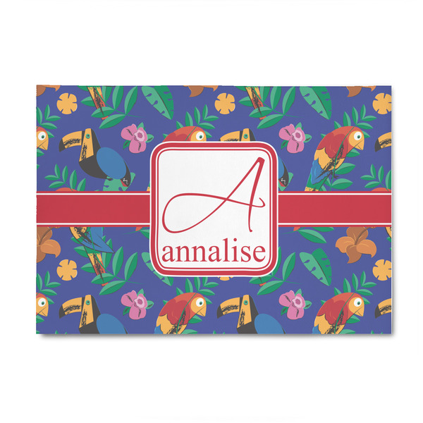 Custom Parrots & Toucans 4' x 6' Indoor Area Rug (Personalized)