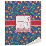 Parrots & Toucans Sherpa Throw Blanket (Personalized)