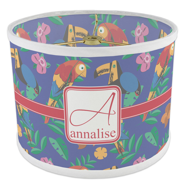 Parrots & Toucans 8" Drum Lampshade - ANGLE Poly-Film