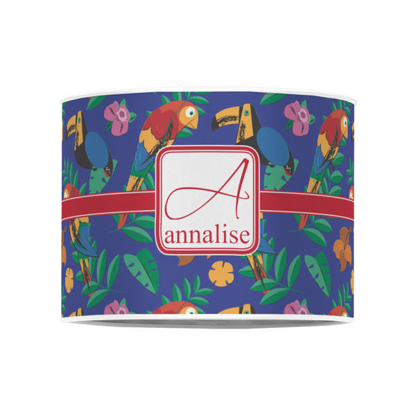 Parrots & Toucans 8" Drum Lampshade - FRONT (Poly Film)