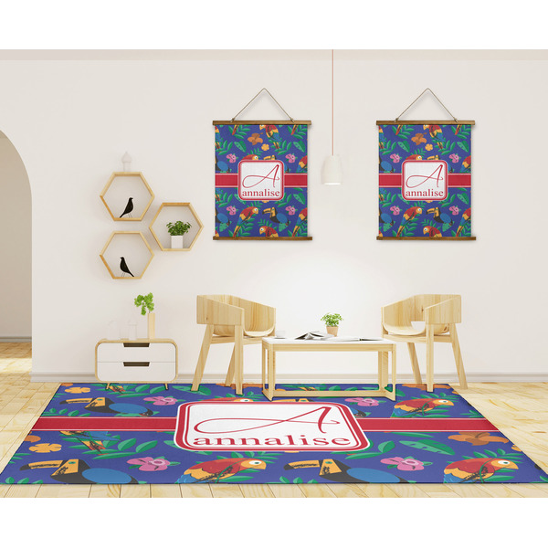 Parrots & Toucans 8'x10' Indoor Area Rugs - IN CONTEXT