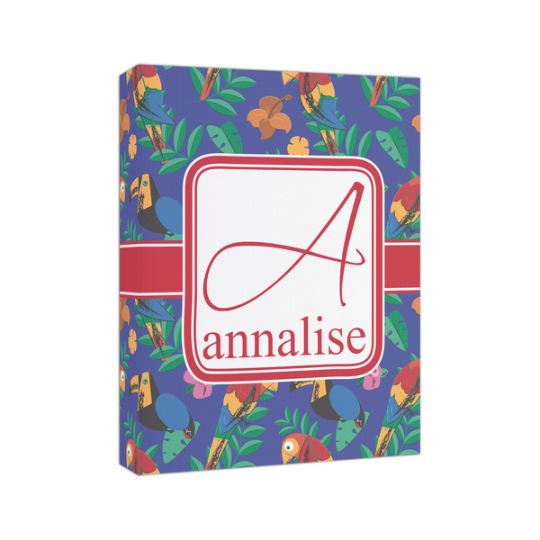 Parrots & Toucans 8x10 - Canvas Print - Angled View