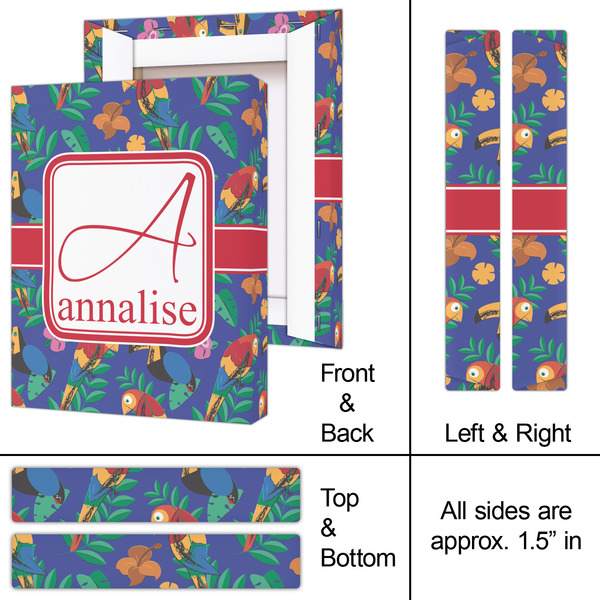 Parrots & Toucans 8x10 - Canvas Print - Approval