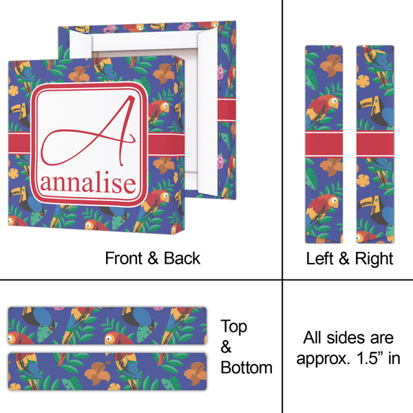 Parrots & Toucans 8x8 - Canvas Print - Approval