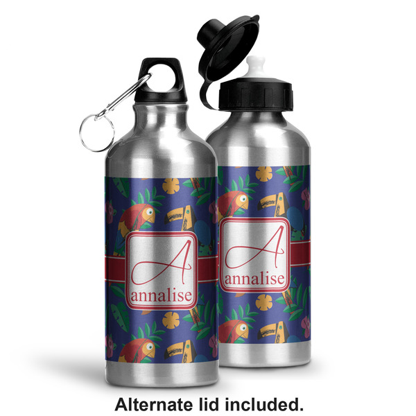 Parrots & Toucans Aluminum Water Bottle - Alternate lid options