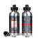 Parrots & Toucans Aluminum Water Bottle - Front and Back
