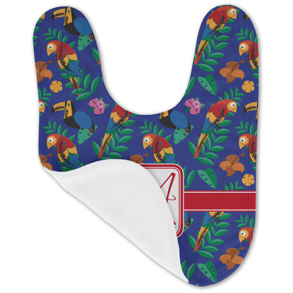 Parrots & Toucans Baby Bib - AFT folded
