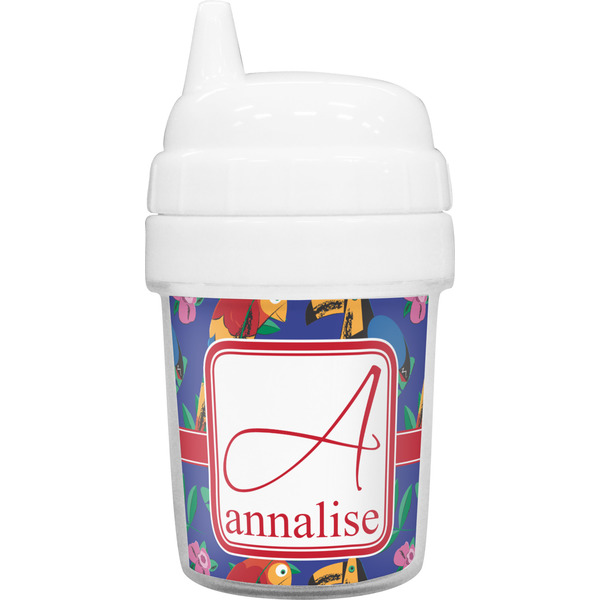 Custom Parrots & Toucans Baby Sippy Cup (Personalized)