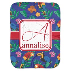 Parrots & Toucans Baby Swaddling Blanket (Personalized)