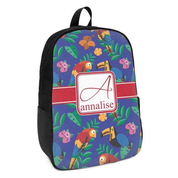 Custom Parrots & Toucans Kids Backpack (Personalized)