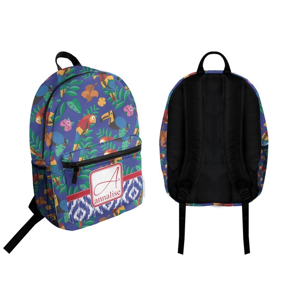 Parrots & Toucans Backpack front and back - Apvl