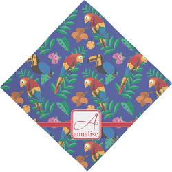 Parrots & Toucans Dog Bandana Scarf w/ Name and Initial
