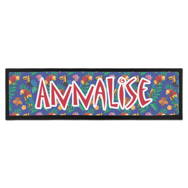 Custom Parrots & Toucans Bar Mat (Personalized)