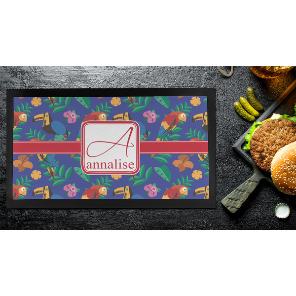 Parrots & Toucans Bar Mat - Small - LIFESTYLE
