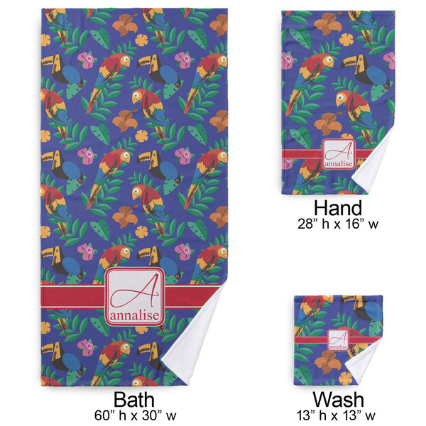 Parrots & Toucans Bath Towel Sets - 3-piece - Approval