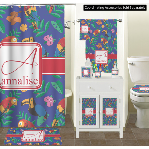 Parrots & Toucans Bathroom Scene