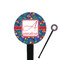 Parrots & Toucans 7" Round Plastic Stir Sticks - Black - Double Sided (Personalized)