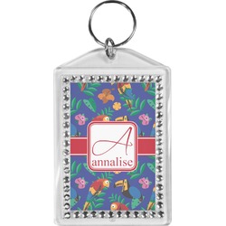 Parrots & Toucans Bling Keychain (Personalized)