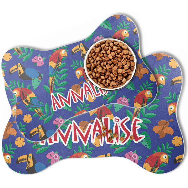 Parrots & Toucans Bone Shaped Dog Mats - MAIN
