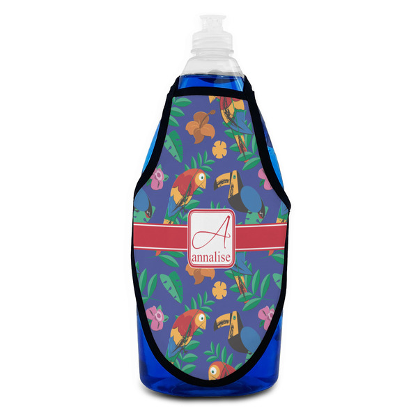 Parrots & Toucans Bottle Apron - Soap - FRONT