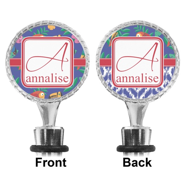 Parrots & Toucans Bottle Stopper - Front and Back