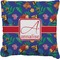 Parrots & Toucans Faux-Linen Throw Pillow 20" (Personalized)