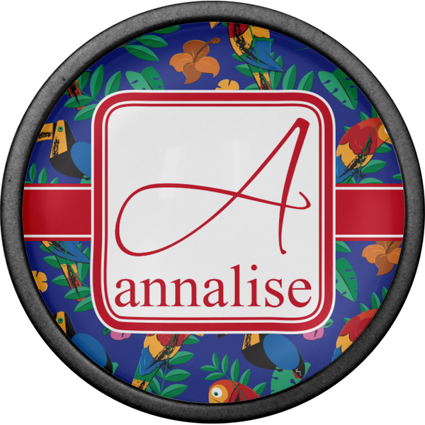 Parrots & Toucans Cabinet Knob - Black - Front