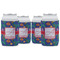 Parrots & Toucans Can Cooler (12 oz) - Set of 4 w/ Name and Initial