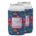 Parrots & Toucans Can Cooler (12 oz) w/ Name and Initial