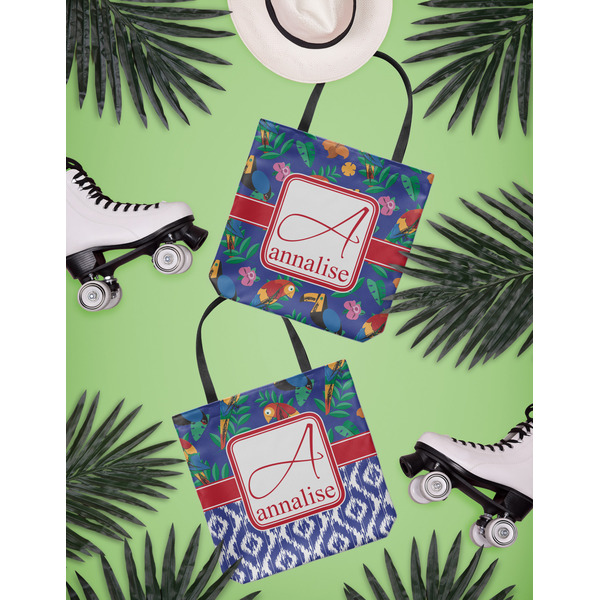 Parrots & Toucans Canvas Tote Lifestyle Front and Back