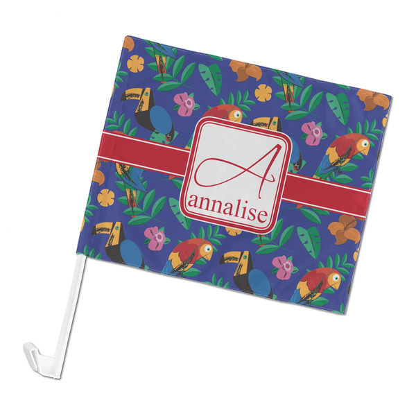 Custom Parrots & Toucans Car Flag - Large (Personalized)