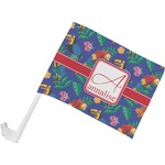 Parrots & Toucans Car Flag - Small w/ Name and Initial