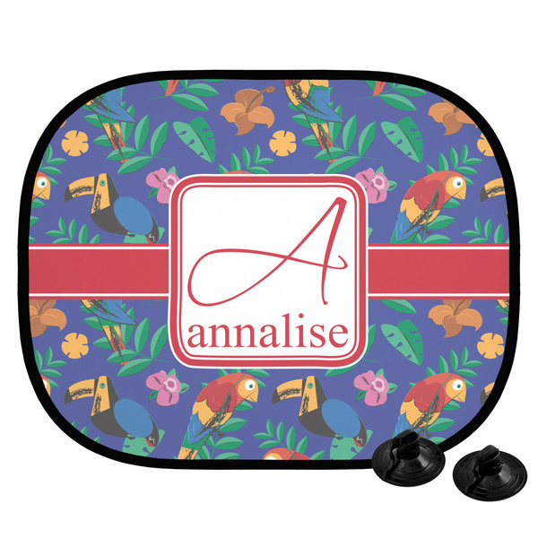 Custom Parrots & Toucans Car Side Window Sun Shade (Personalized)