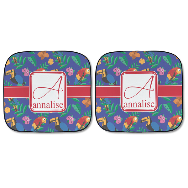 Parrots & Toucans Car Sun Shades - FRONT