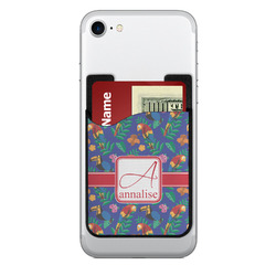 Parrots & Toucans 2-in-1 Cell Phone Credit Card Holder & Screen Cleaner (Personalized)