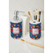 Parrots & Toucans Ceramic Bathroom Accessories - LIFESTYLE (toothbrush holder & soap dispenser)