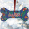 Parrots & Toucans Ceramic Dog Ornament w/ Name and Initial