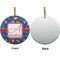 Parrots & Toucans Ceramic Flat Ornament - Circle Front & Back (APPROVAL)