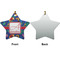 Parrots & Toucans Ceramic Flat Ornament - Star Front & Back (APPROVAL)