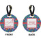 Parrots & Toucans Circle Luggage Tag (Front + Back)
