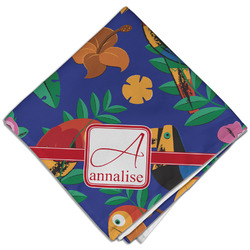 Parrots & Toucans Cloth Dinner Napkin - Single w/ Name and Initial