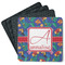 Parrots & Toucans Square Rubber Backed Coasters - Set of 4 (Personalized)