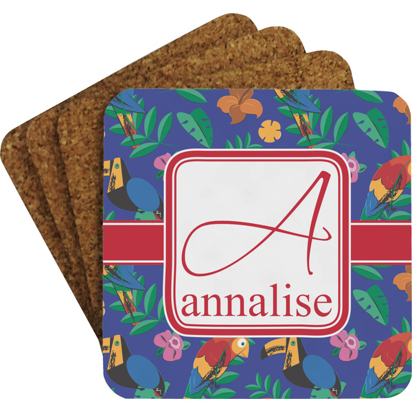 Parrots & Toucans Coaster Set (Personalized)