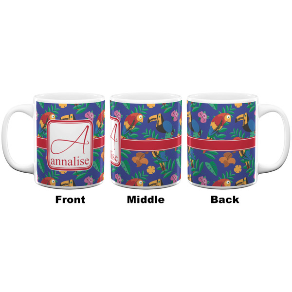 Parrots & Toucans Coffee Mug - 11 oz - White APPROVAL